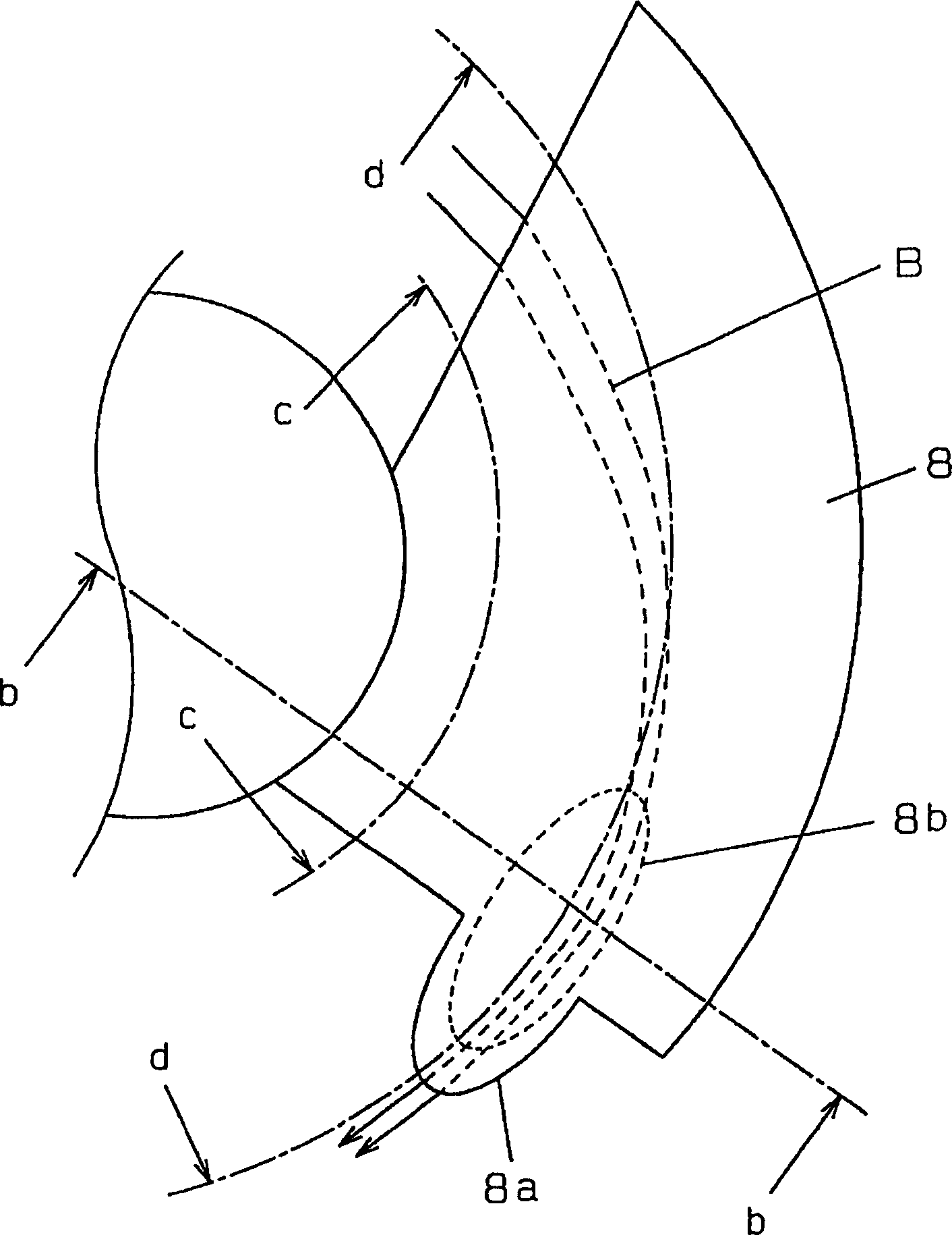 Impeller, blower and freezing-cooling storeroom