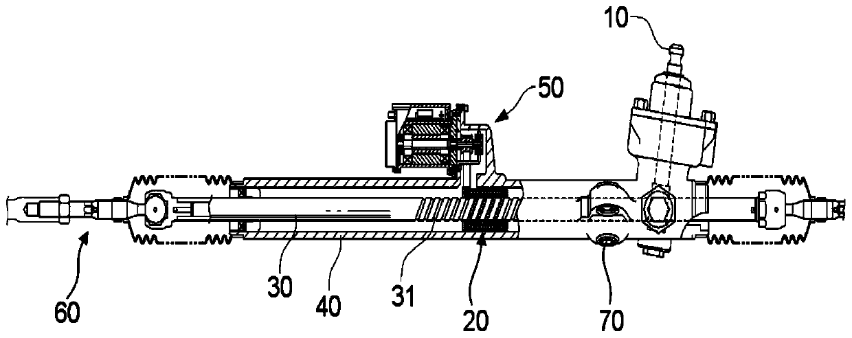 Bearing assembly of vehicle steering device and vehicle steering device having same