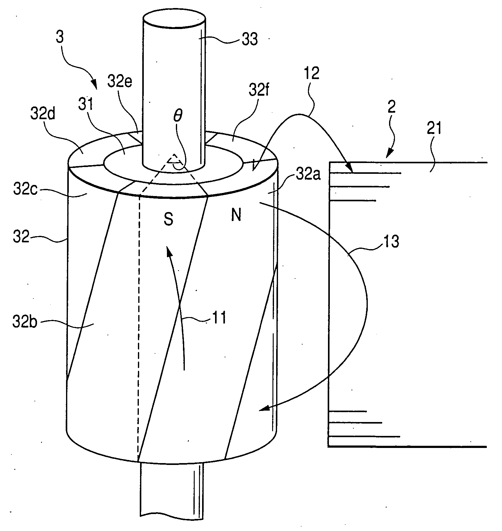 Permanent magnetic rotating machine