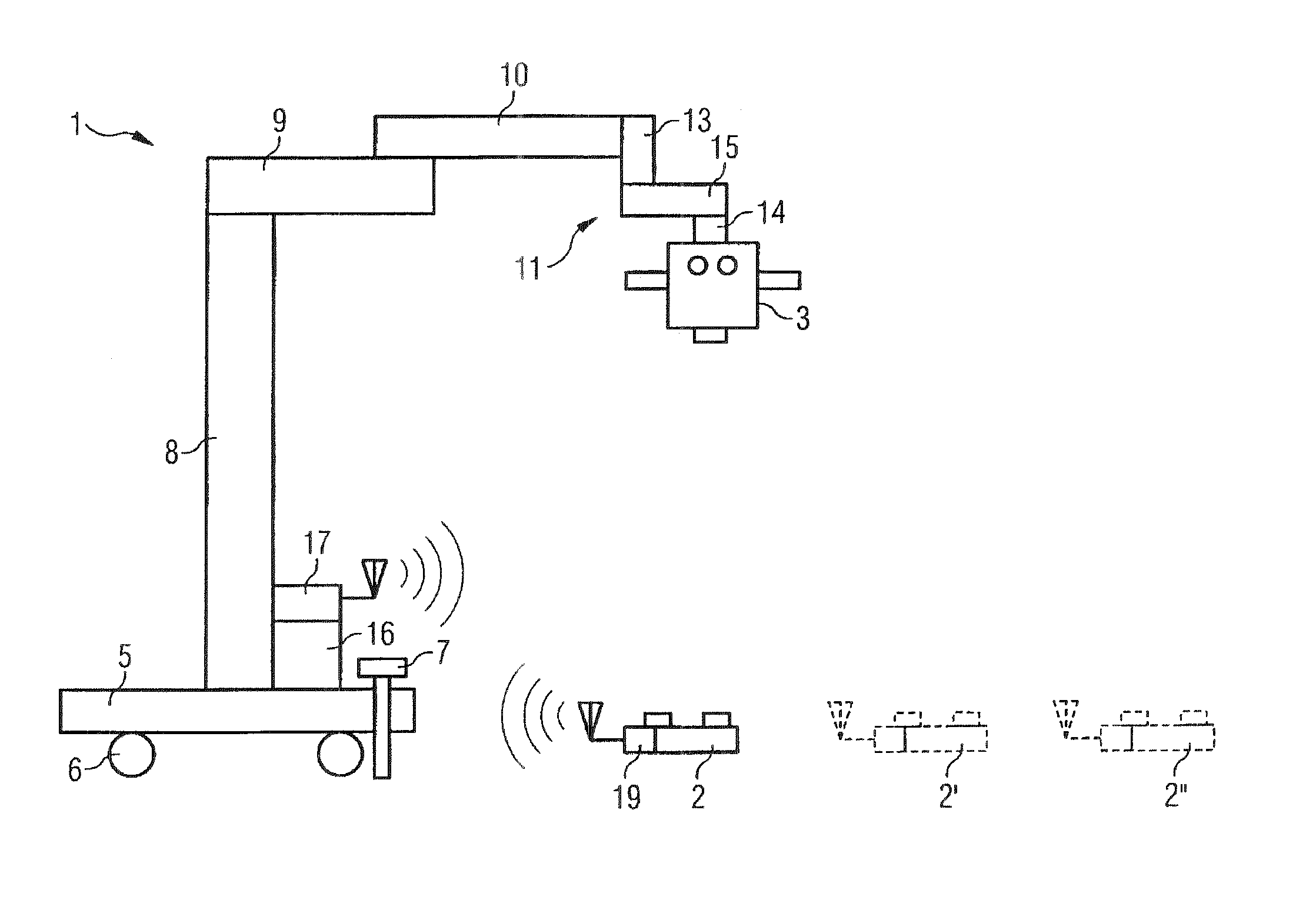 Method for connecting wireless electric actuating devices to a medical appliance