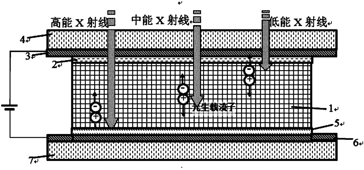 X-ray detector with energy resolution, and detection method of X-ray detector