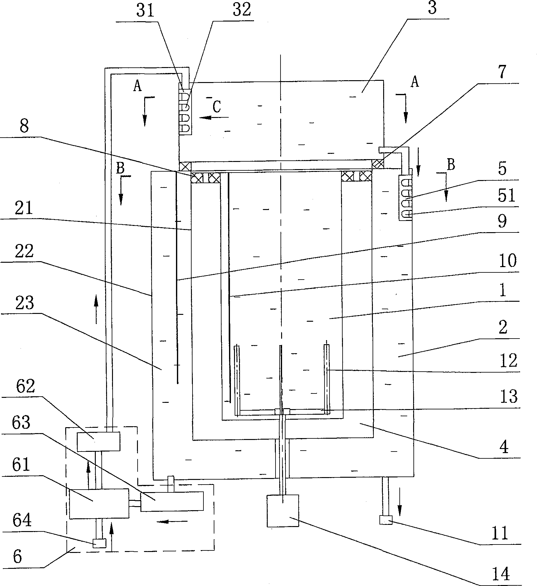 Calorimeter having barrelhead with flow guiding circulating temperature controlling device