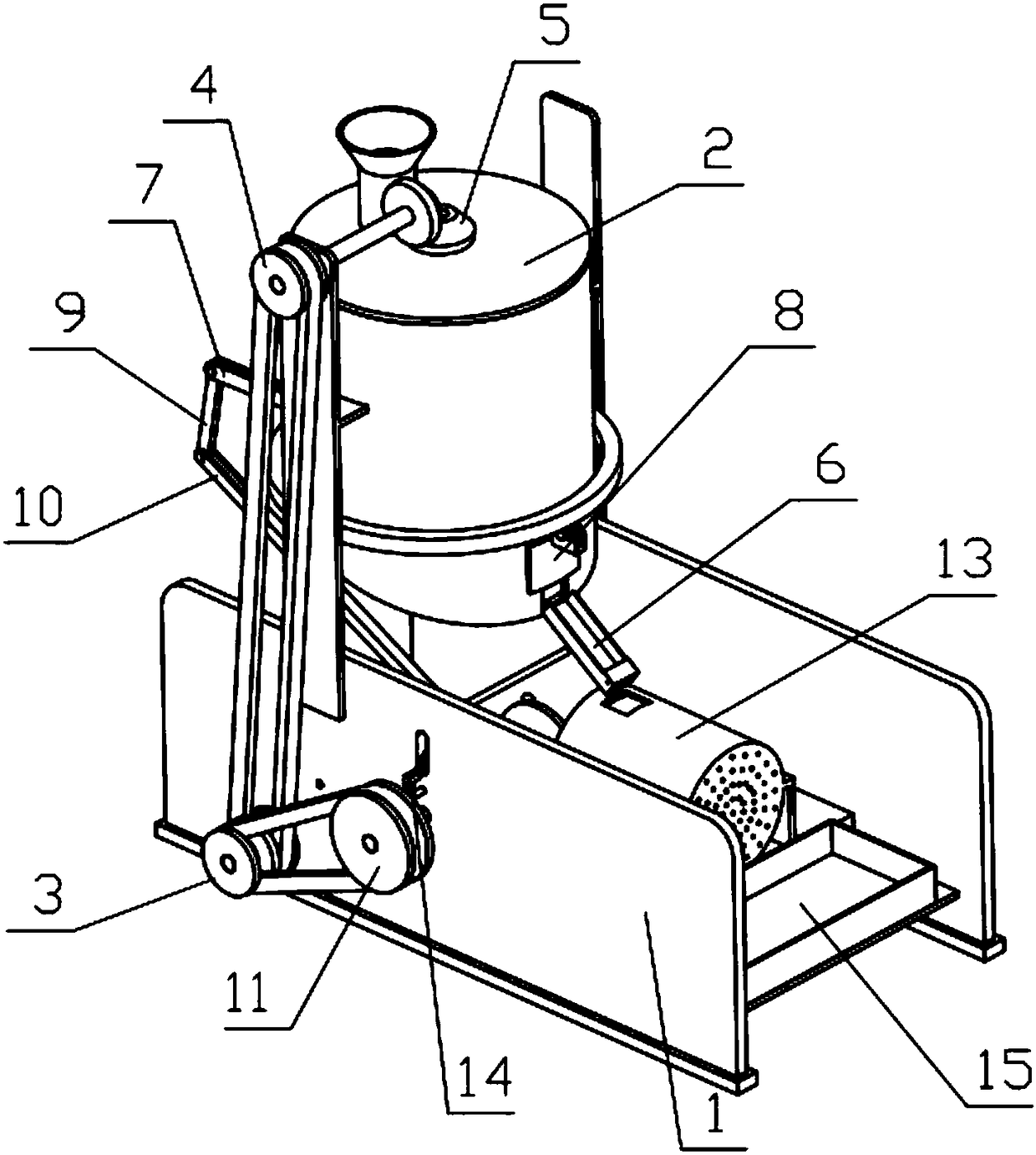 Energy-saving and environmental-friendly biomass fuel manufacturing device