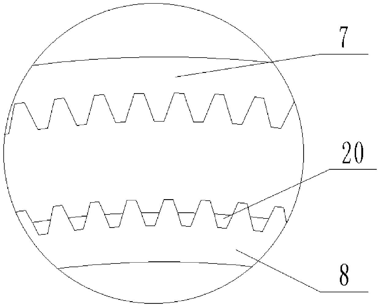 Plastic steel coiling pipe processing device