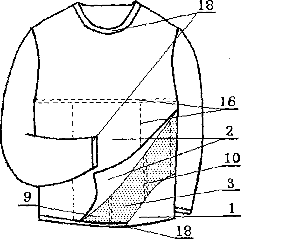 A knitted elastic underwear with down and a processing method thereof