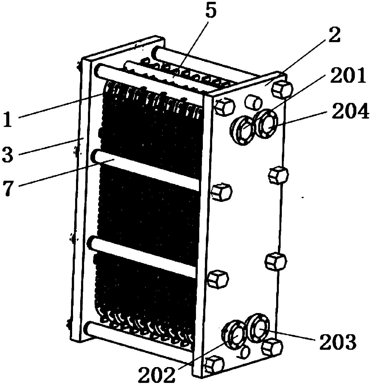 Heat storage plate type heat exchanger