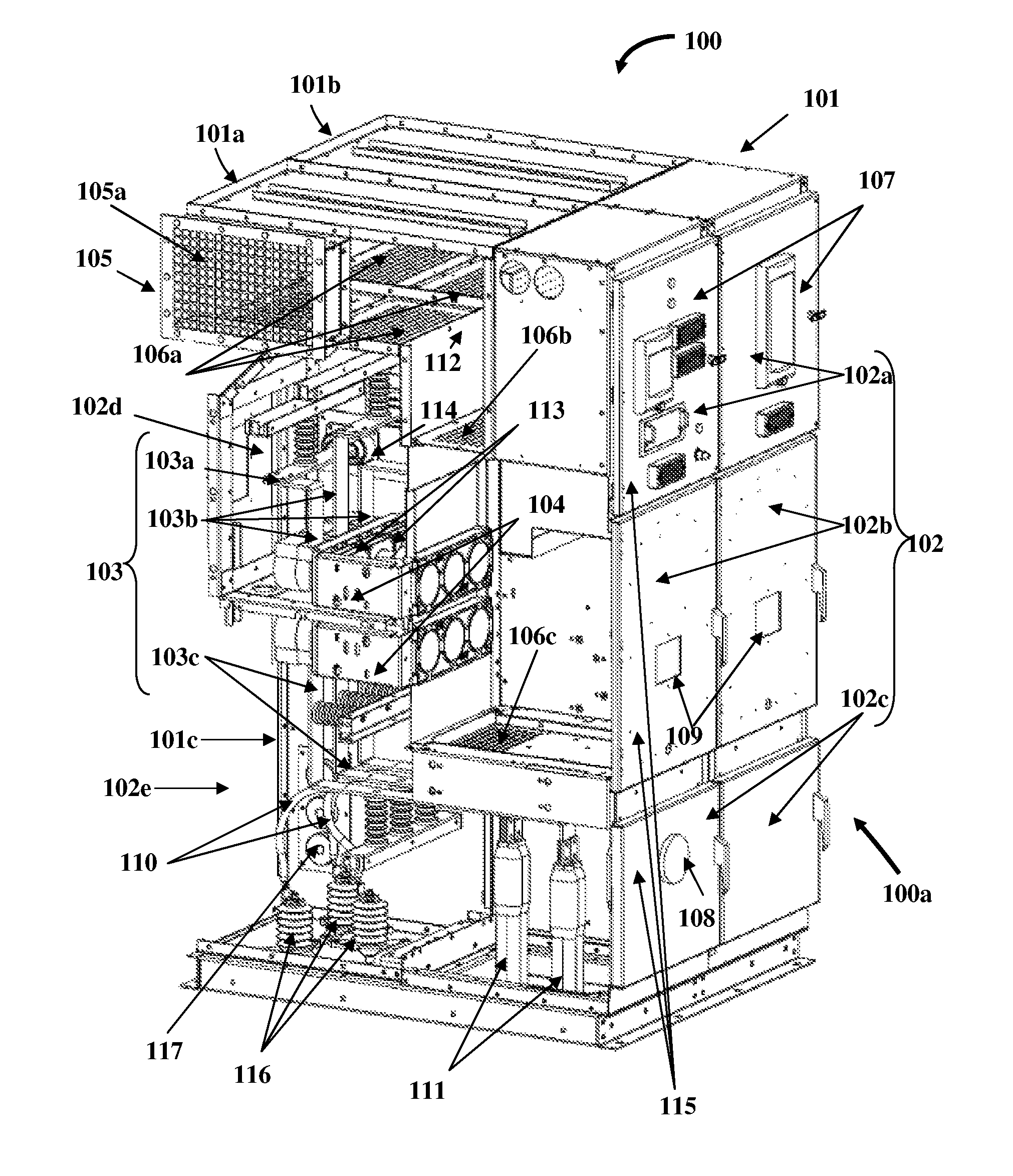 Front accessible switchgear assembly