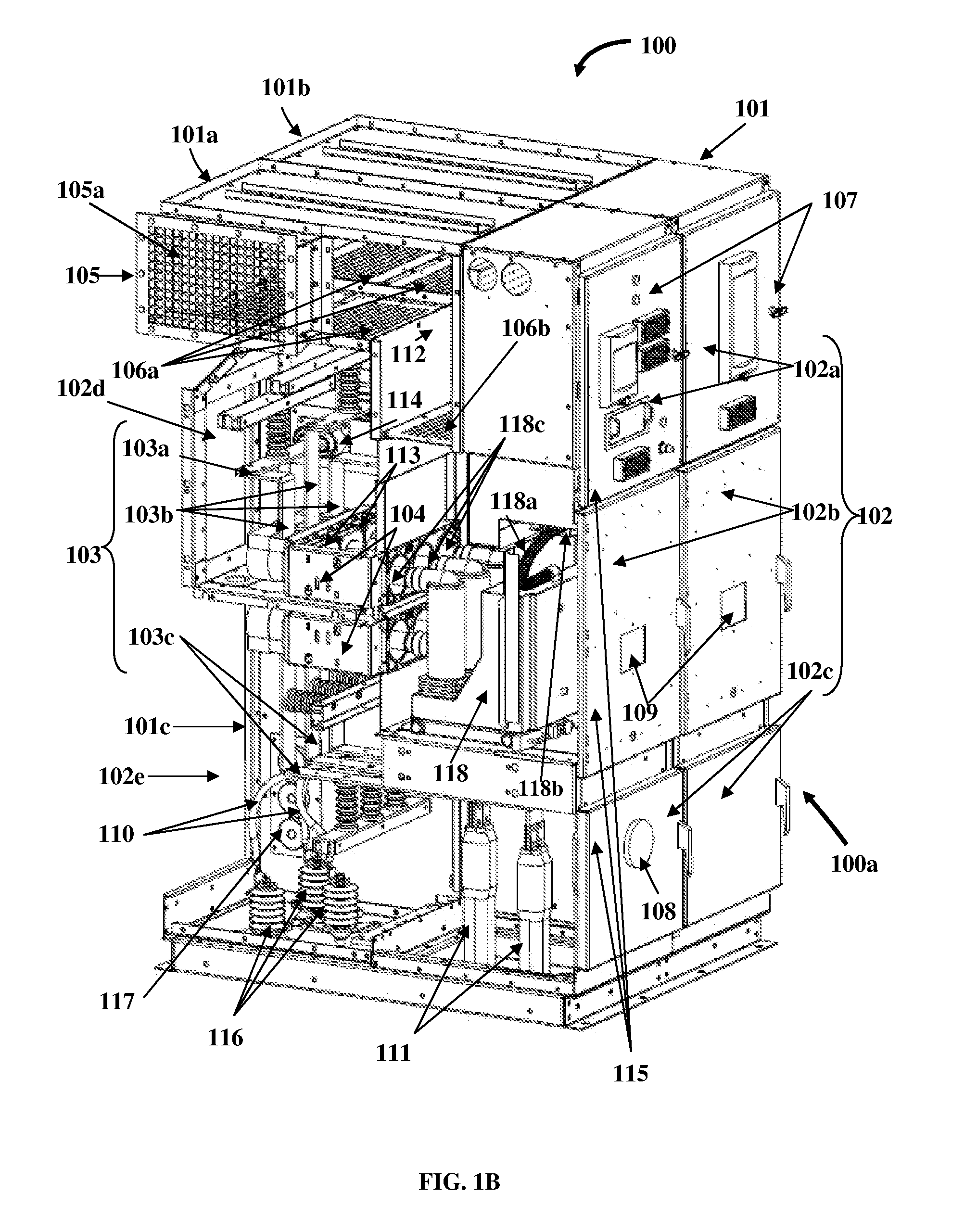 Front accessible switchgear assembly