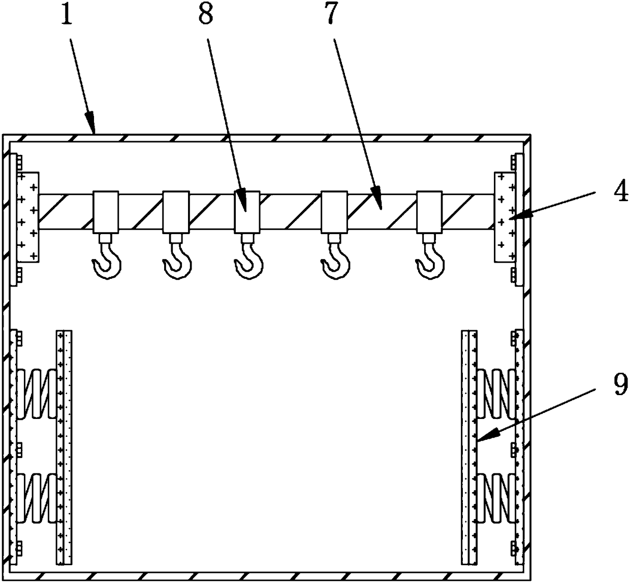 Packaging and transporting structure for garment processing production