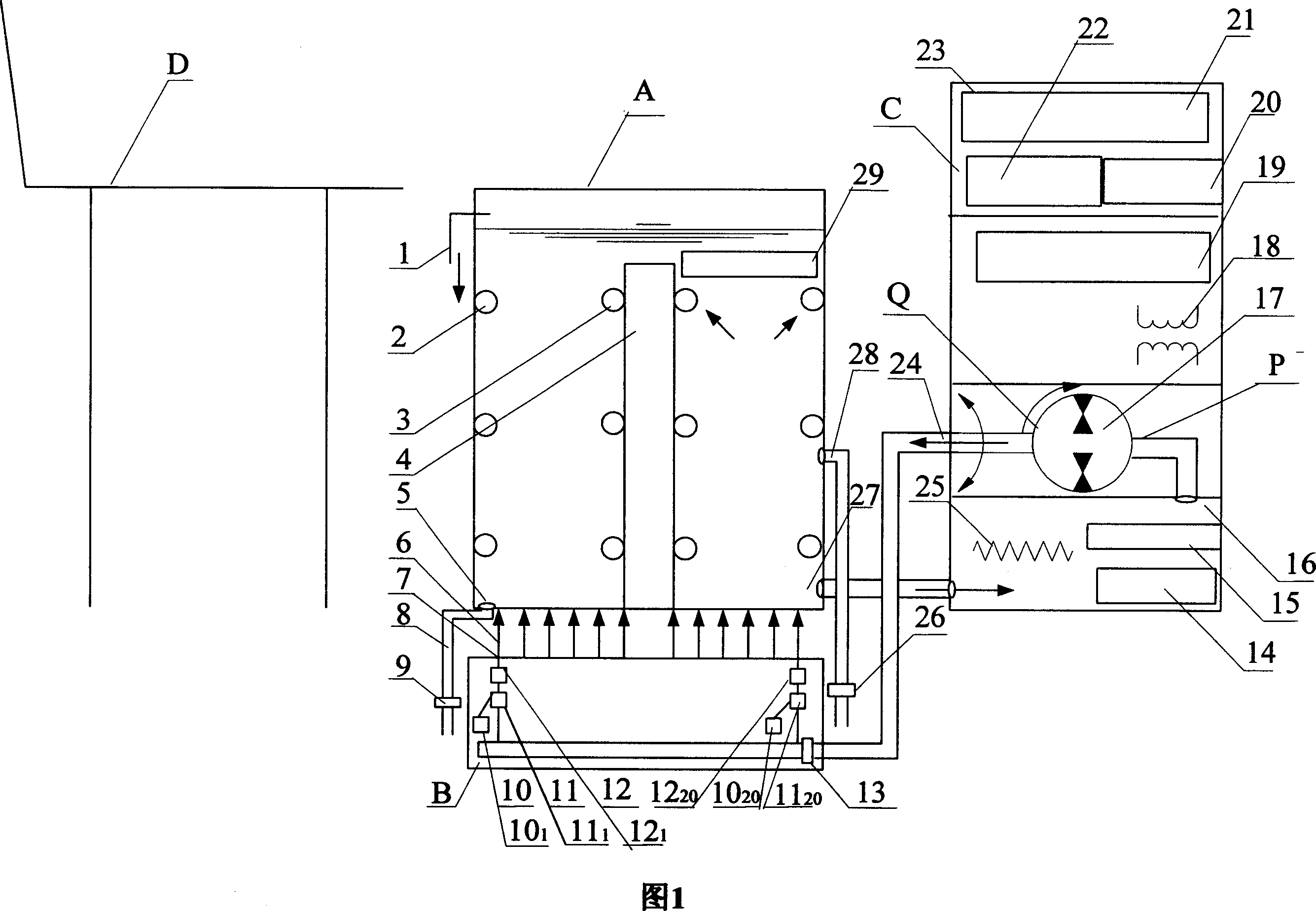 Computer controlled water column massage therapeutic equipment