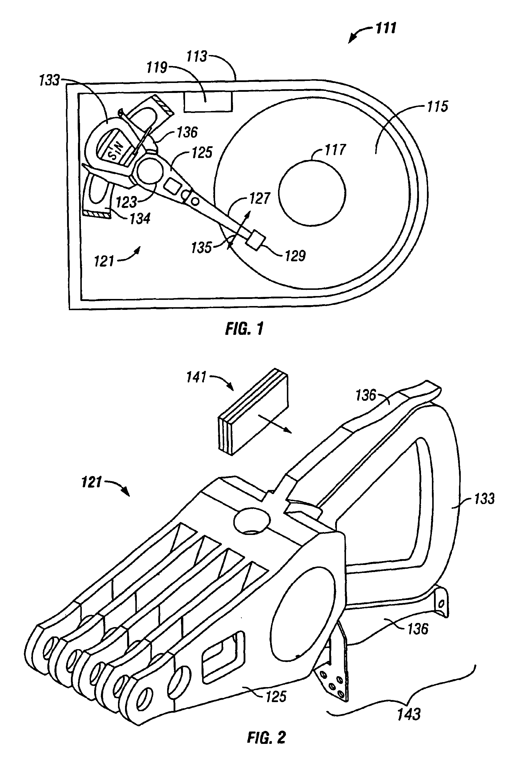 System and method of damping vibration on coil supports in high performance disk drives with rotary actuators