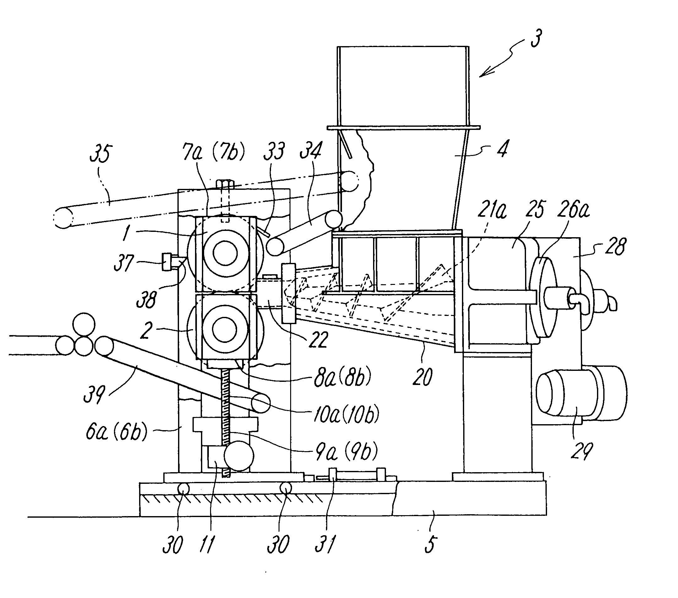 Rubber kneading machine