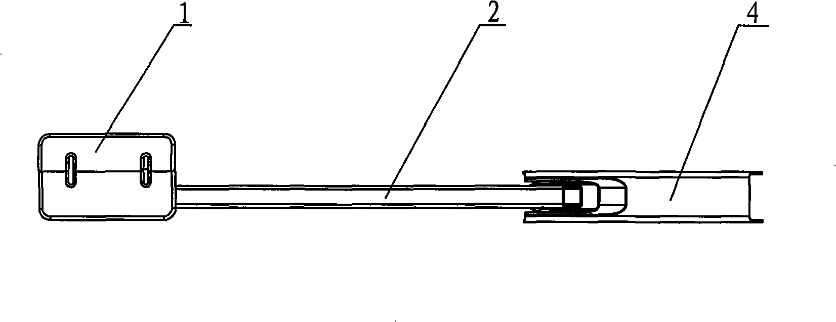 Automobile luggage case link connection mechanism