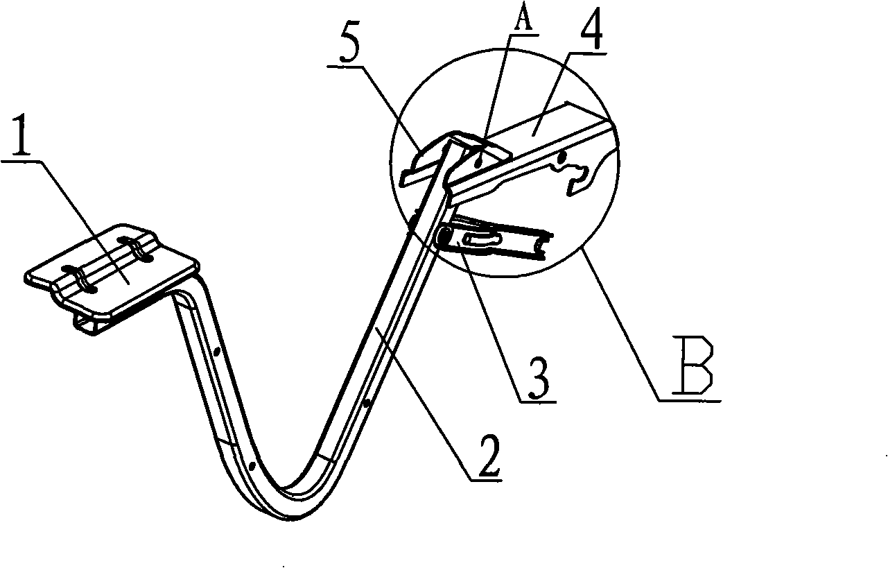 Automobile luggage case link connection mechanism