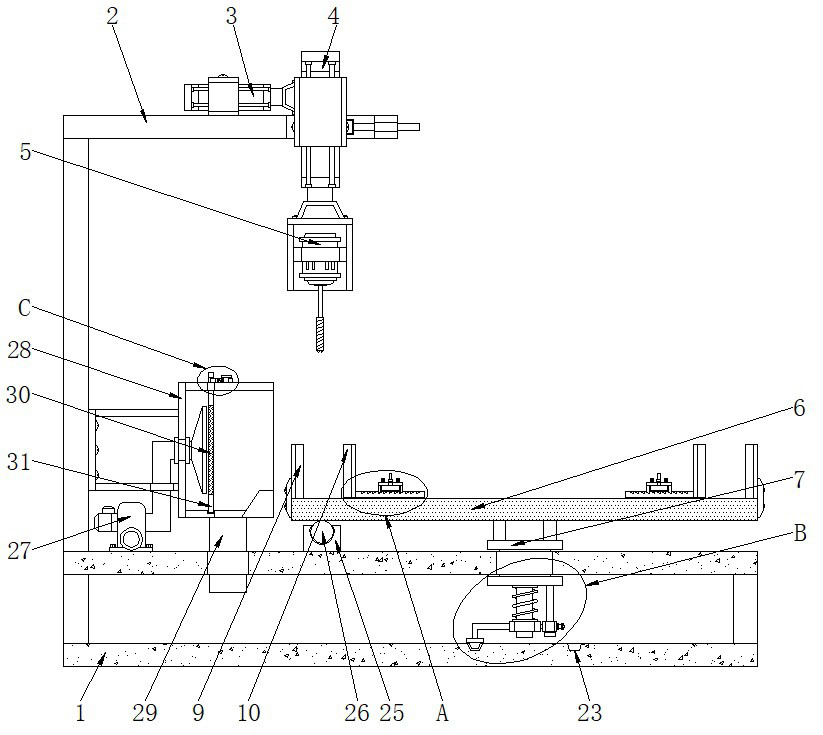 Stable type valve machining tapping device capable of preventing chippings from splashing