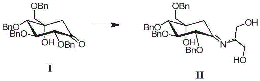 Preparing method for tetra-benzyl-voglibose