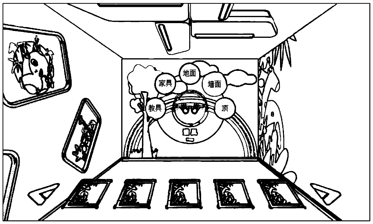 Mixed reality teaching environment, teacher and teaching aid interaction system and interaction method