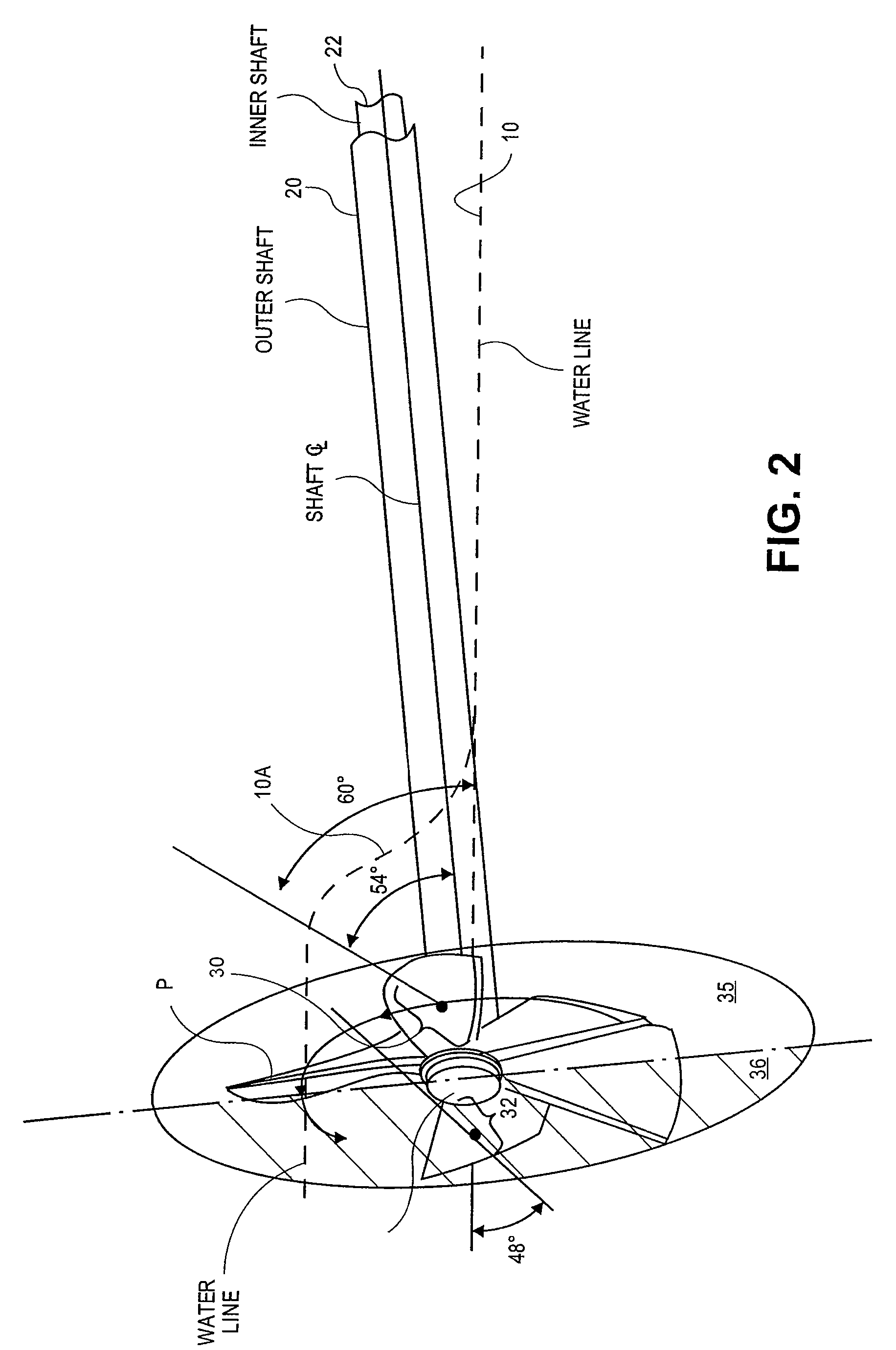 Shroud enclosed inverted surface piercing propeller outdrive