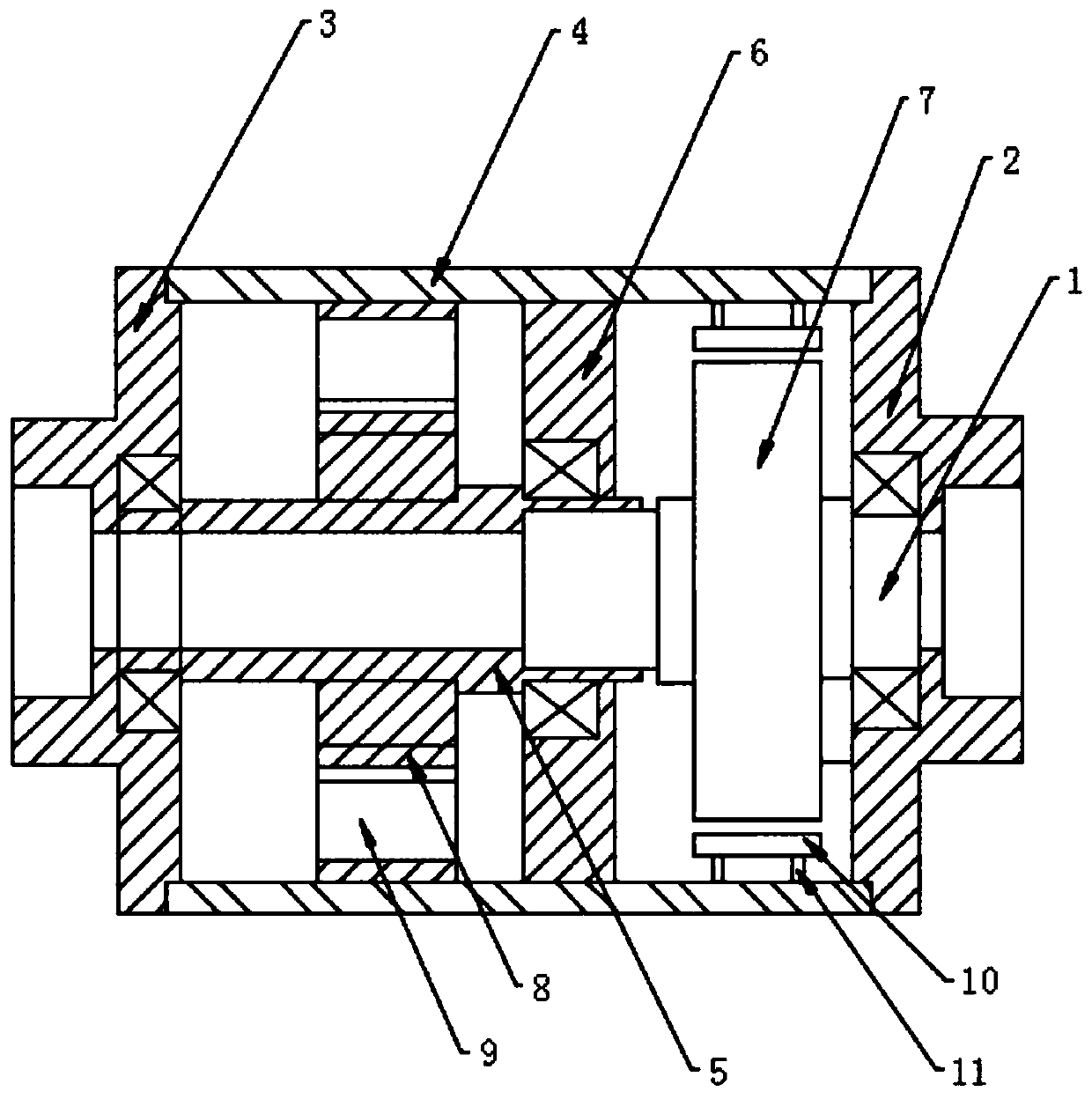 Brushless motor for three-wheeled electric vehicle