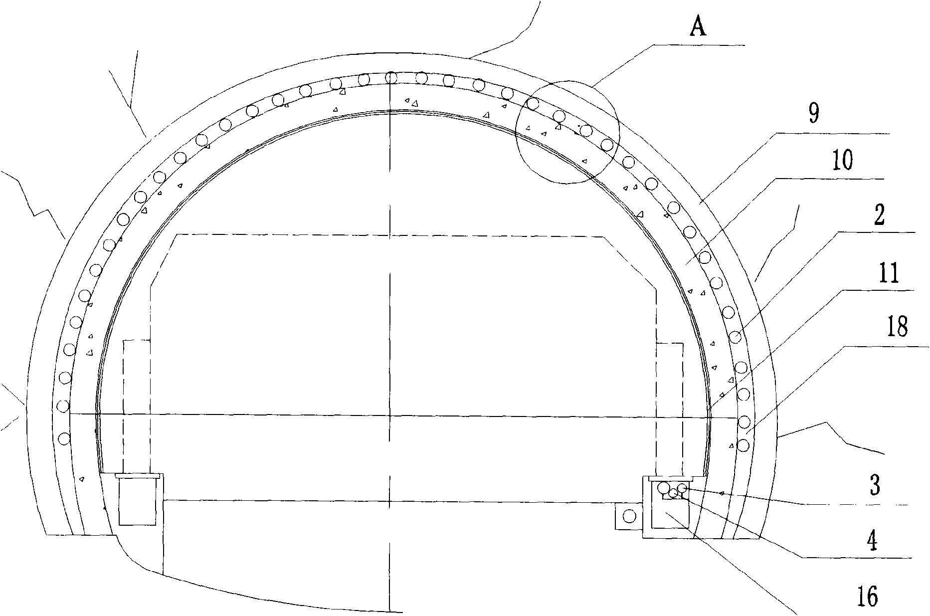 Ground source heat pump type heating system used for heat insulating ditch in tunnel