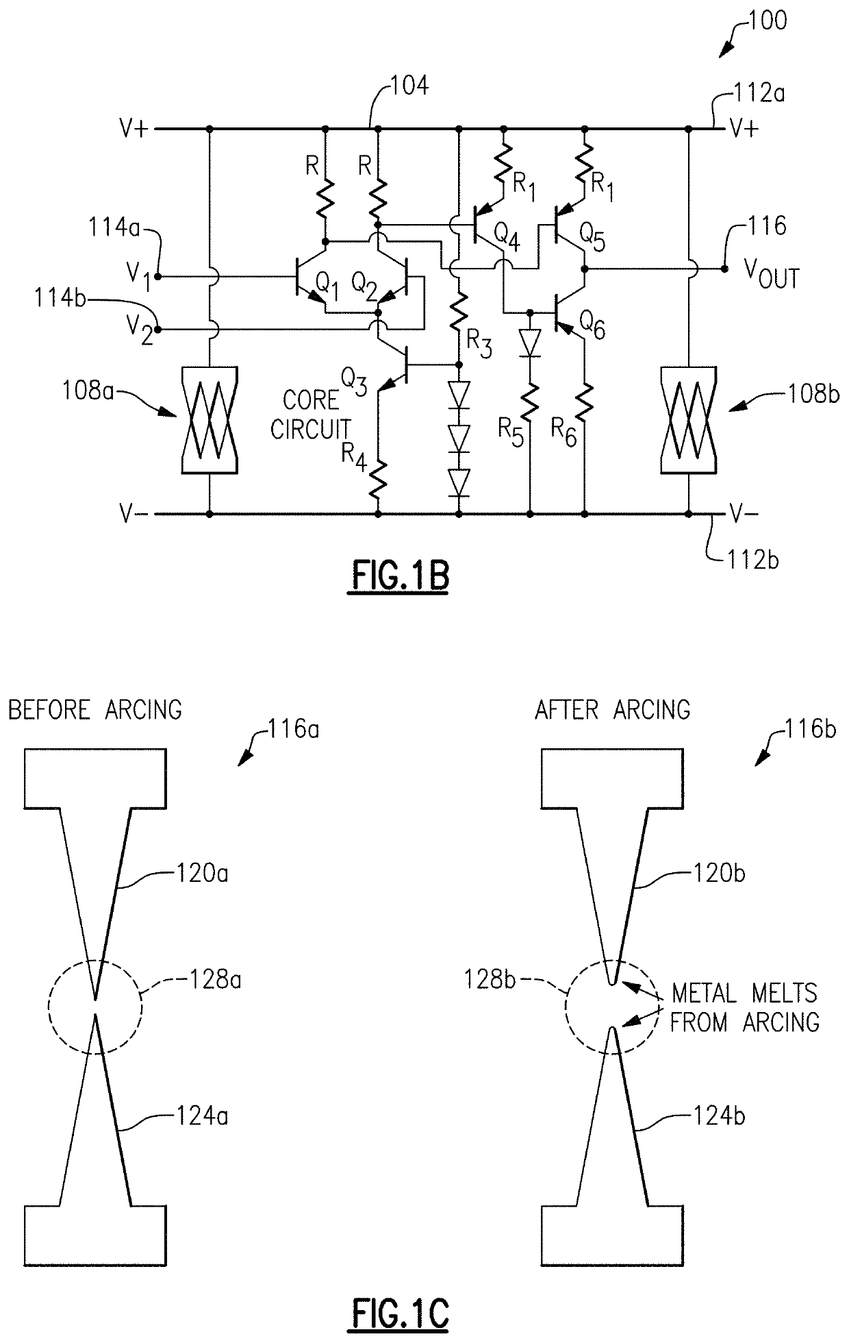 Spark gap structures for detection and protection against electrical overstress events