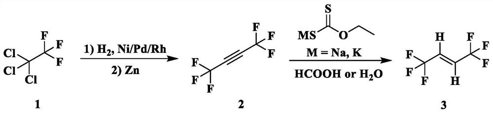 A kind of preparation method of trans-1,1,1,4,4,4-hexafluoro-2-butene