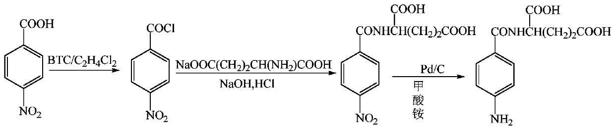 A kind of preparation method of n-p-aminobenzoyl-l-glutamic acid