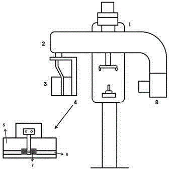 A digital upgrade device for a film-type panoramic dental X-ray machine