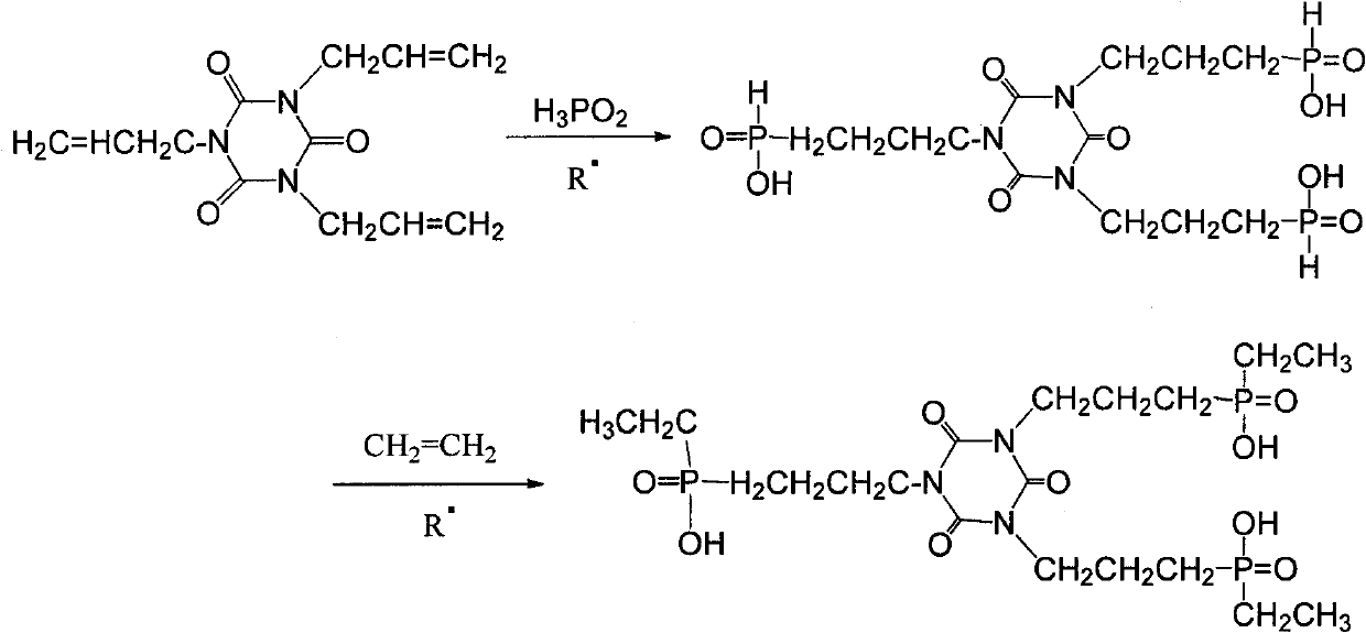 Organic phosphinic acid metal salt containing triazine ring and preparation method thereof