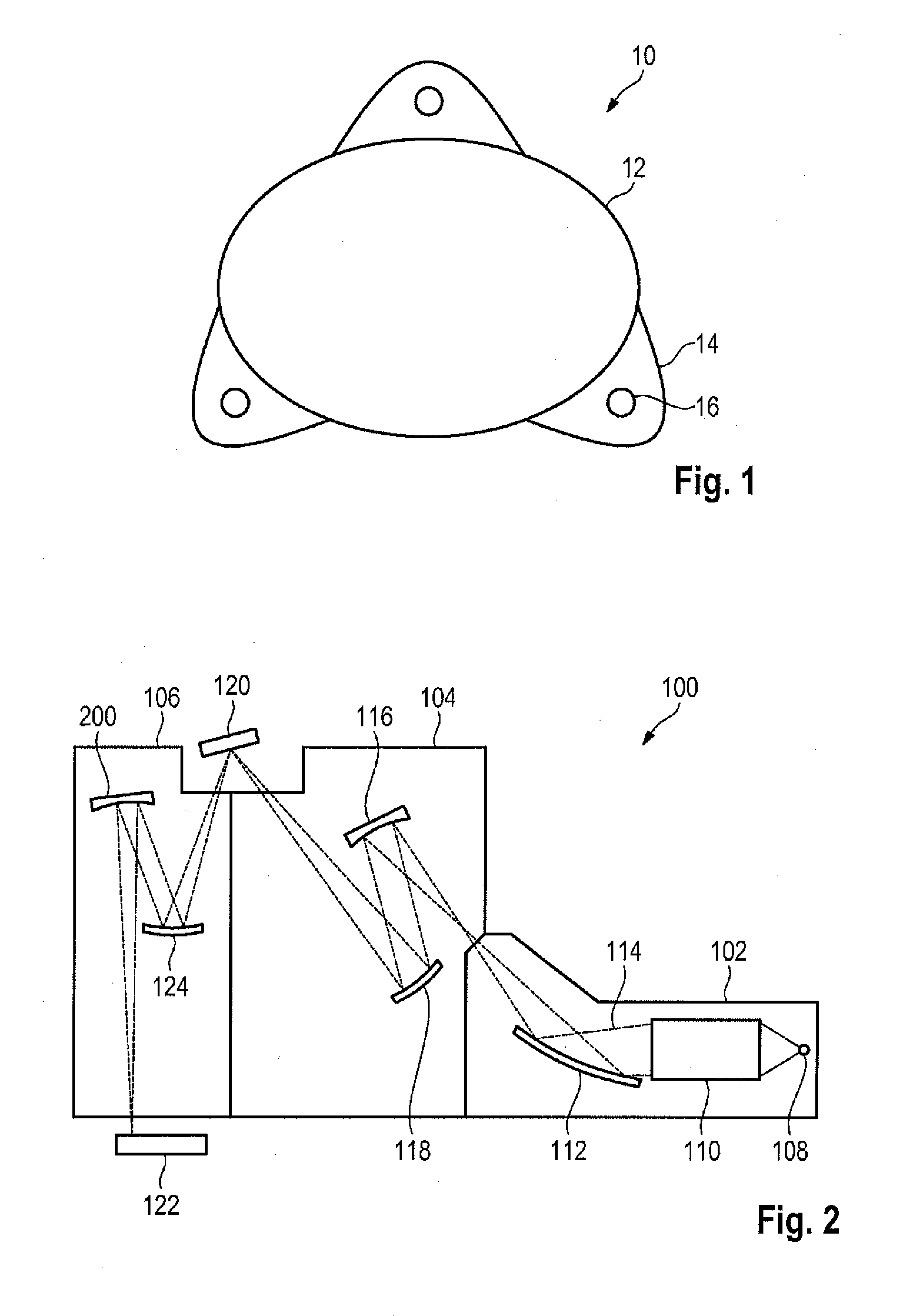 Lithography apparatus and method for producing a mirror arrangement