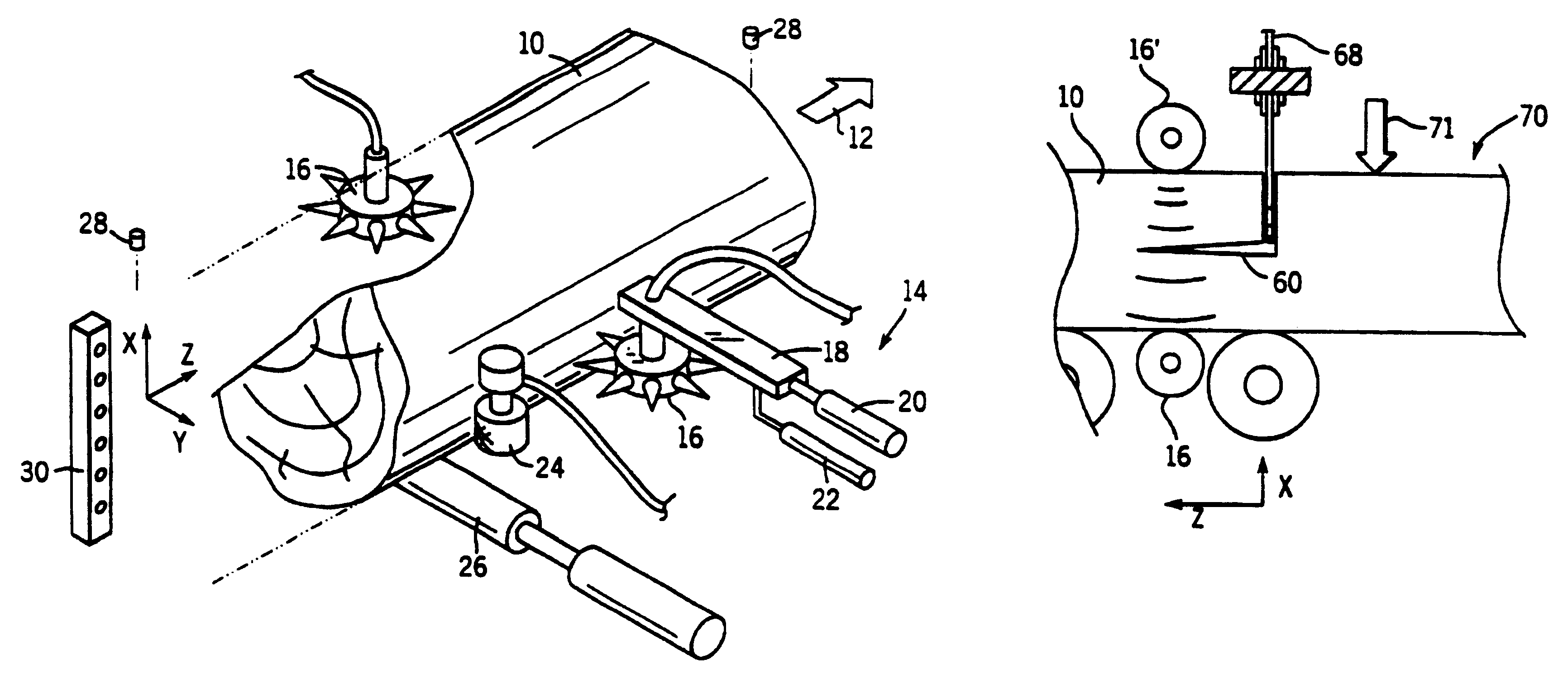 Method and apparatus for on-line monitoring of log sawing