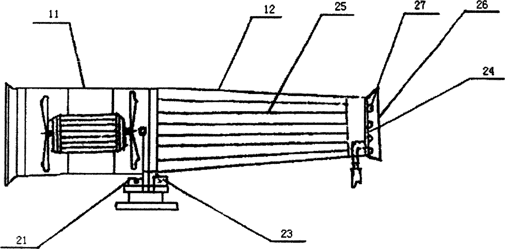 Lifting type high-throw air-assisted spraying vehicle for forest protection