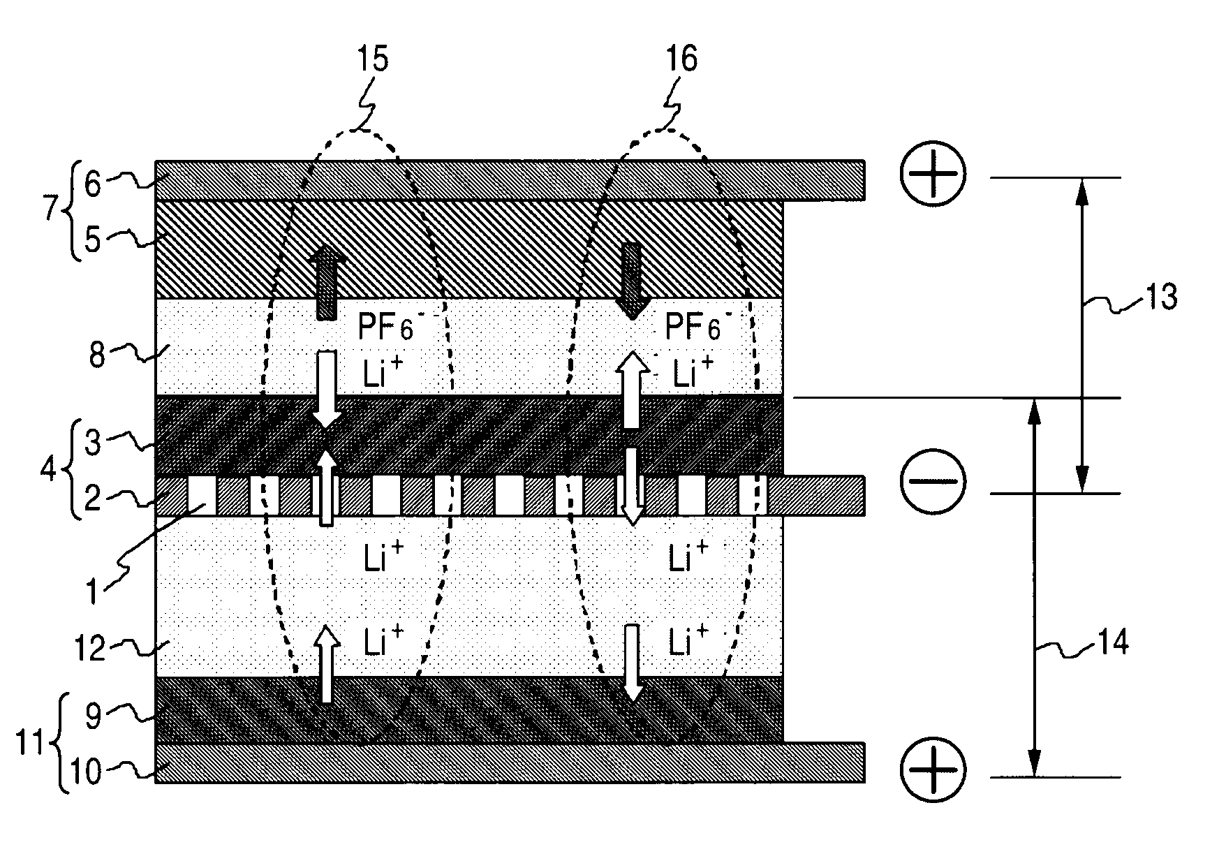 Energy storage device cell and control method thereof