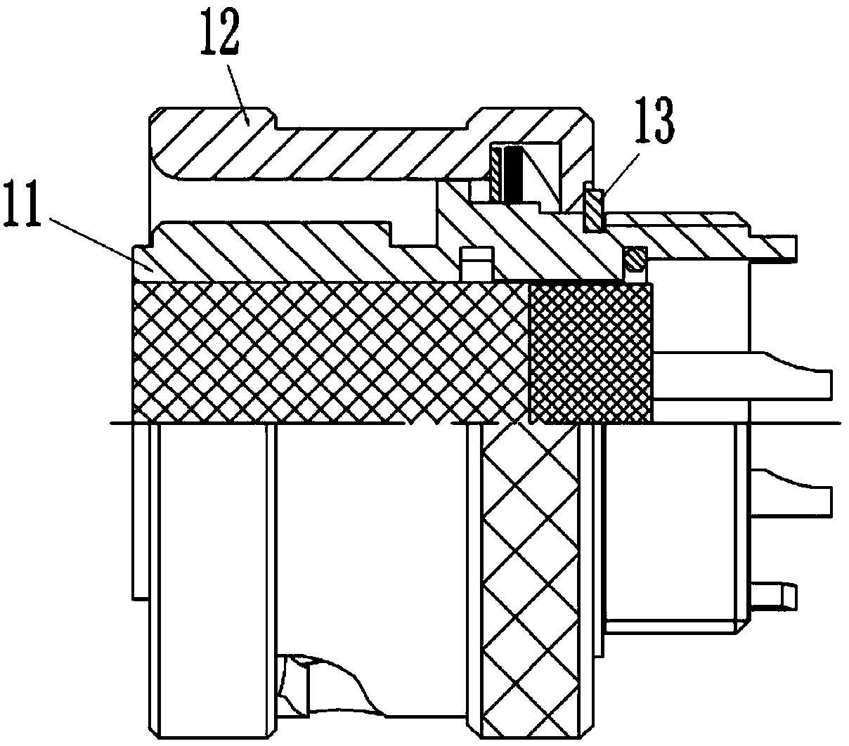 Electric connector with connecting nut