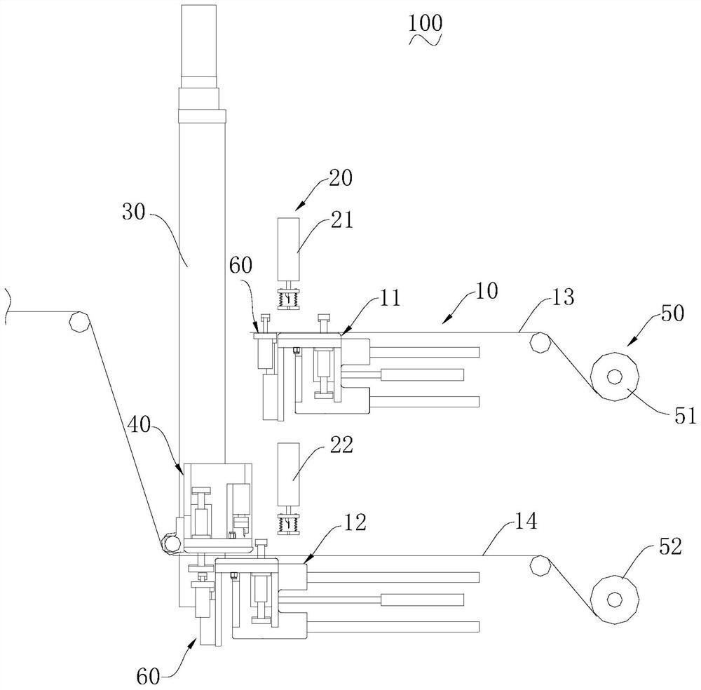 Tape splicing device and lithium battery manufacturing system