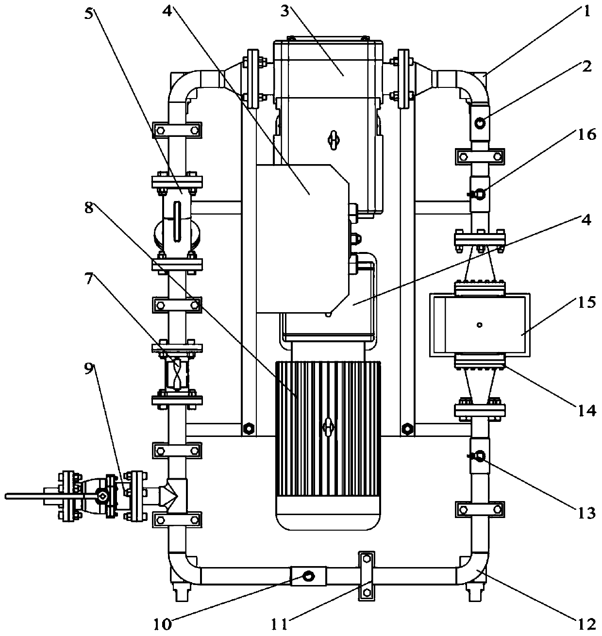 Experimental device for liquid metal magnetohydrodynamic generation research and using method thereof