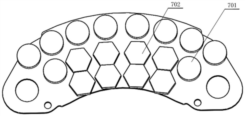 A high-speed train brake pad with optimized friction particle combination and installation method