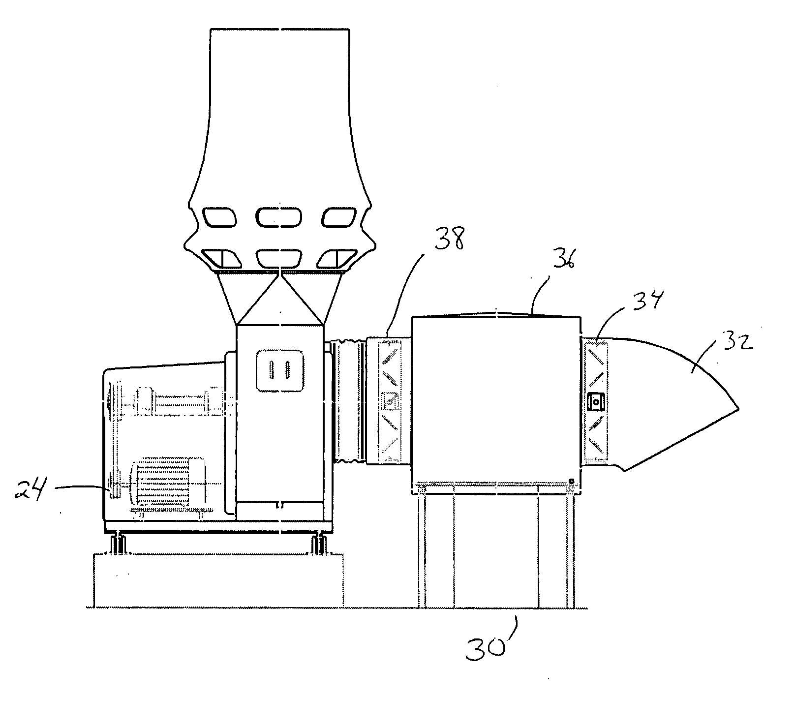 High velocity and high dilution exhaust system