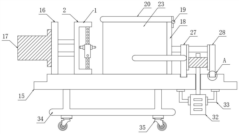 An adjustable multi-specification universal injection positioning device