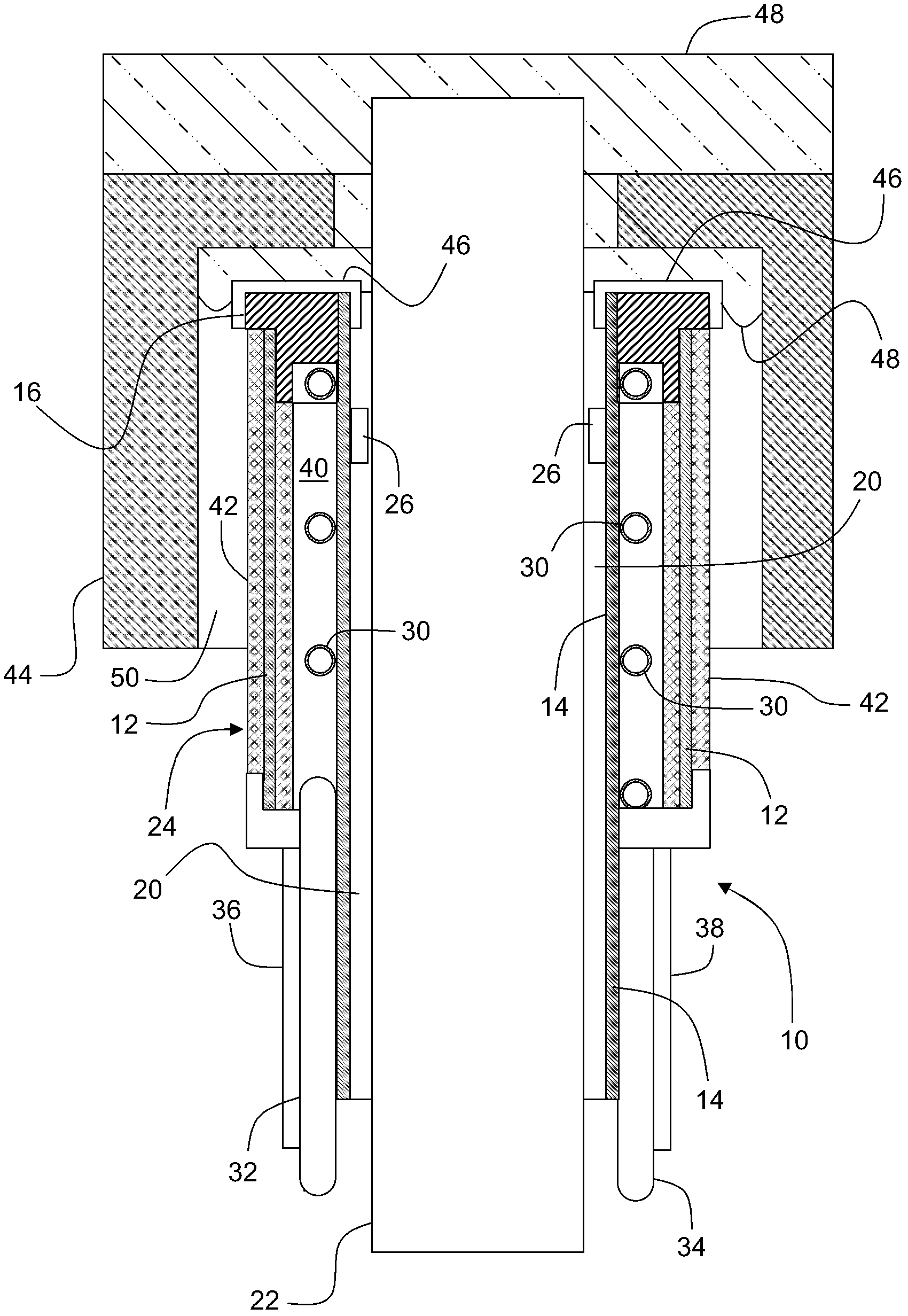 Electrode holder for electric glass melting