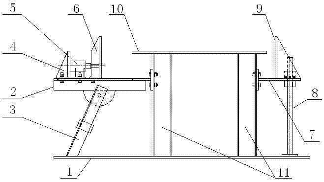 Horizontal-type fast assembling platform for H profile steel