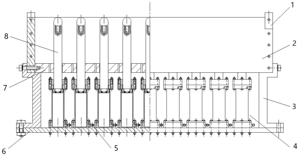 A flexible mold applied to creep aging forming and creep aging forming method