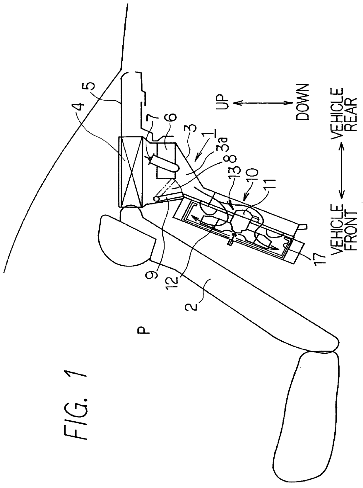 Air conditioning apparatus for a rear seat of vehicle