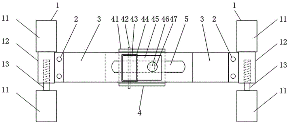 A special tool for locking the static contact baffle of the trolley switch cabinet