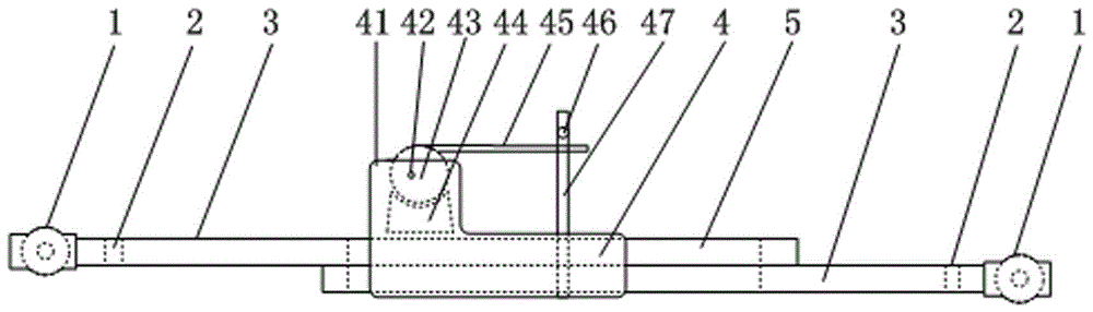 A special tool for locking the static contact baffle of the trolley switch cabinet