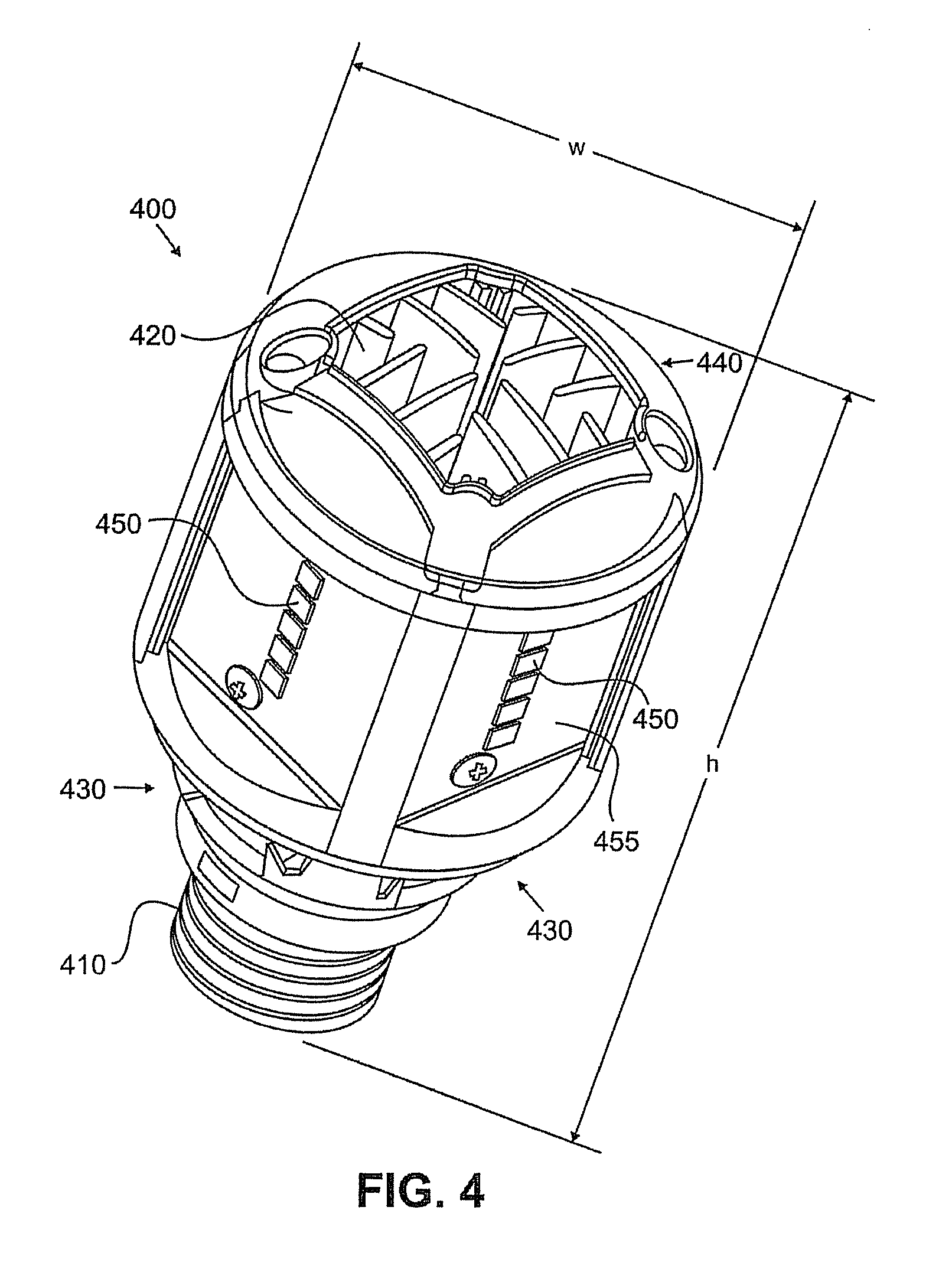 Heat sinks and lamp incorporating same