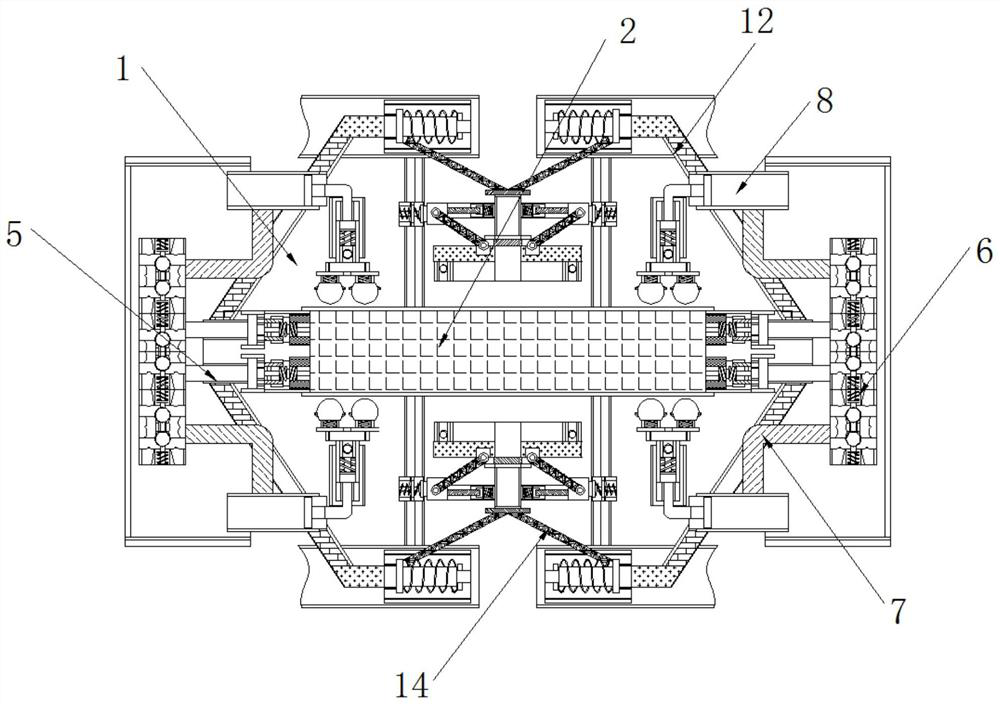 Reusable energy-saving and environment-friendly rectangular container automatic packaging device