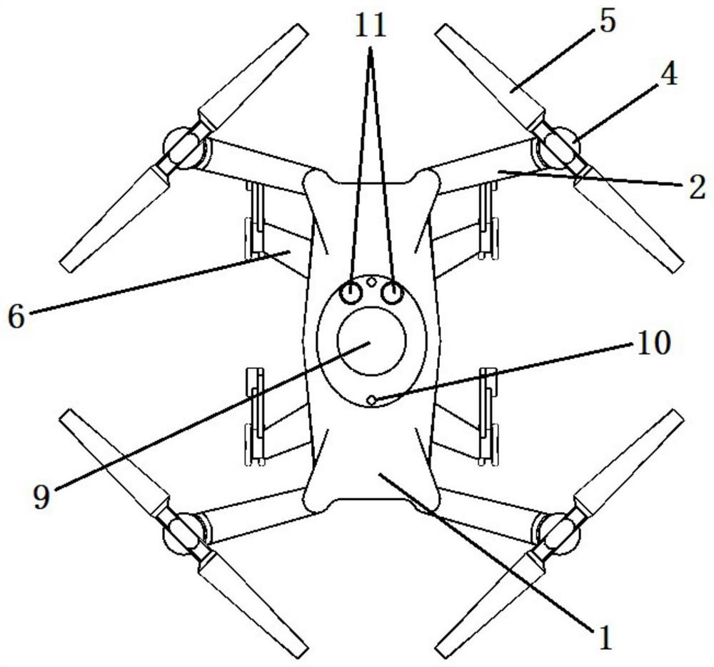 Multi-variable amphibious quadrotor robot