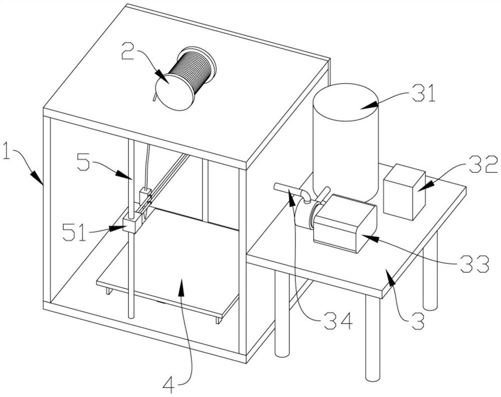 Immersion type 3D printing device and 3D printing method