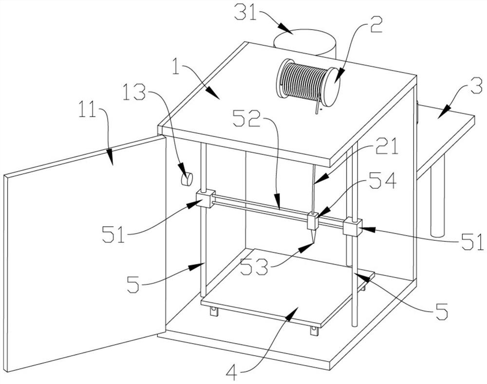 Immersion type 3D printing device and 3D printing method